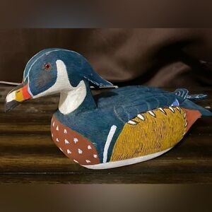 Vintage 90’s handcrafted duck decoy